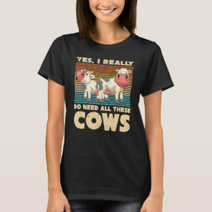 T-shirt Vache d'élevage Ferme d'animaux rétro Vache