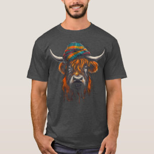 T-shirt Vache des Highlands Dessin d'animal drôle