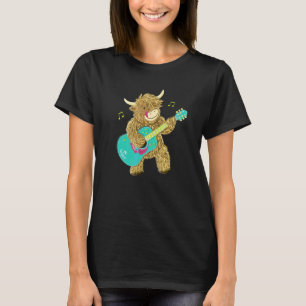 T-shirt Vache des Highlands Écossaise Mignonne Joue de la