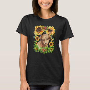 T-shirt Vache des Highlands écossaise pour femmes Cute Sum