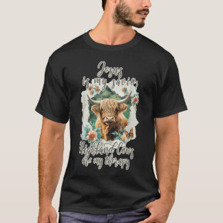 T-shirt Vache des Highlands Jésus Chrétien Religieux Highl