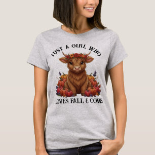 T-shirt "Vache des Highlands mignonne et citrouill