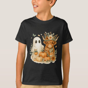 T-shirt Vache des Highlands & Patch de citrouille fantôme