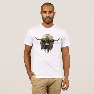 T-shirt Vache des montagnes écossaise