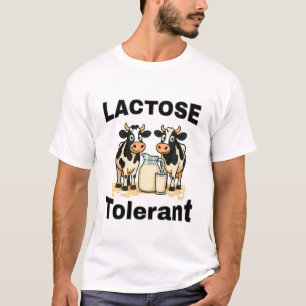 T-shirt Vache drôle disant que le lait laitier tolérant au