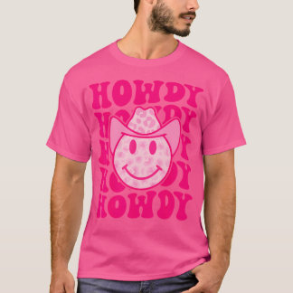 T-shirt Vache du pays occidental Howdy Leopard Sourire Fac