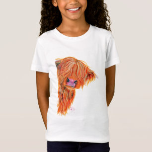 T-Shirt Vache écossaise des Highlands 'PEEKABOO'