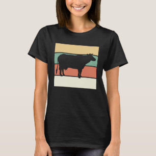 T-shirt Vache Elevage Ancien Animal Bœuf Agriculteur Anima