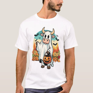 T-shirt Vache fantôme drôle d'Halloween