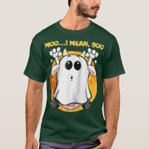 T-shirt Vache fantôme meugle je veux dire Boo Citrouille L