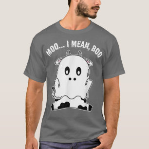 T-shirt Vache fantôme Moo I signifie Boo Citrouille Hallow