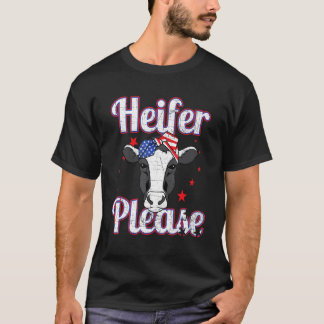 T-shirt Vache Génisse en Détresse S'il Vous Plaît Animal d