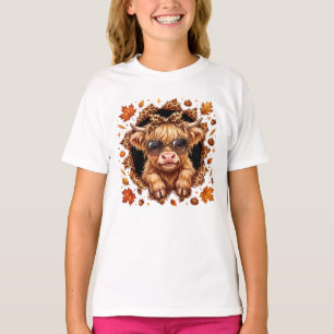 T-shirt Vache Highland d'automne