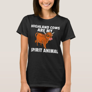 T-shirt Vache Highland Pour Paysan Écossais