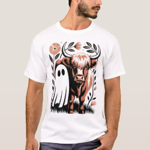 T-shirt Vache Highland Rustique Fantôme Halloween