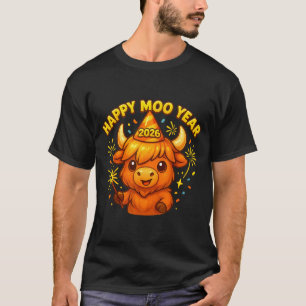 T-shirt Vache Highlandaise Nouvel An Fête Écossaise de la