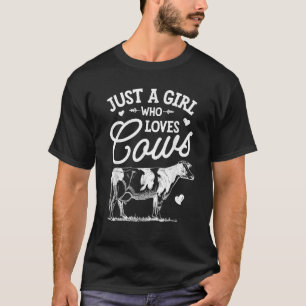 T-shirt Vache Juste Une Fille Qui Aime Les Vaches Agricult
