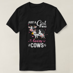T-shirt Vache Juste Une Fille Qui Aime Les Vaches Agricult