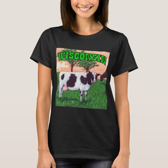 T-shirt Vache laitière provocatrice du Wisconsin (Devant)