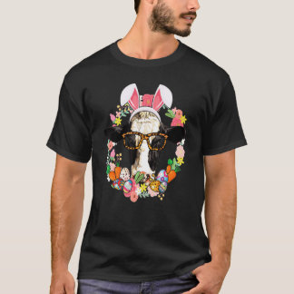 T-shirt Vache Lapin Oreilles Joyeuses Pâques Agriculture A