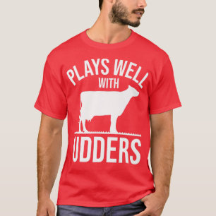 T-shirt Vache Lover L'éleveur de bétail joue bien avec les