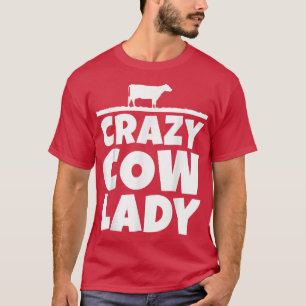 T-shirt Vache Lover Vétérinaire Femme Fou Vache Lady Vache