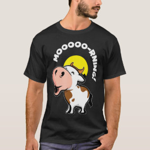 T-shirt Vache Mugissant Matin Fermes Agriculteur