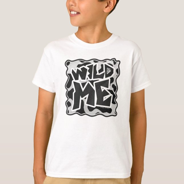 T-shirt Vache noire et blanche sauvage (Devant)