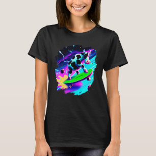 T-shirt Vache planchant dans l'espace rétro vintage ska