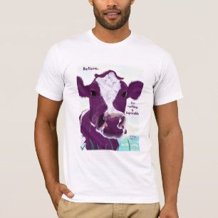 T-shirt Vache pourpre très probablement contemplant le vo