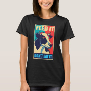 T-shirt Vache protéger les animaux lait végétalien végétar
