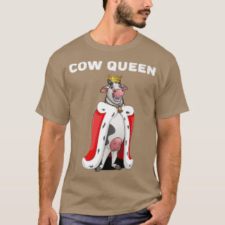T-shirt Vache Reine Filles Vache T Fermière Femme Vache