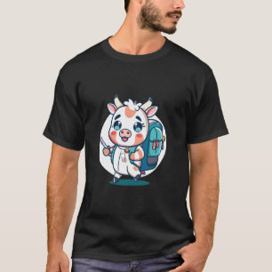 T-shirt Vache Retour à l'école Animal Premier Jour d'école