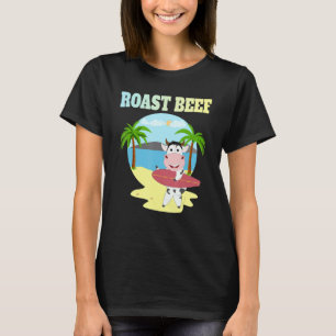 T-shirt Vache rôti de boeuf en vacances à la plage Enfants