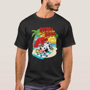 T-shirt Vache rôti de boeuf en vacances sur la plage bronz