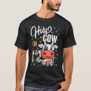 T-shirt Vache Sainte J'ai Douze Ans Thème De Ferme De Vach