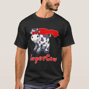 T-shirt Vache super-héroïne supercow pour hommes femmes en