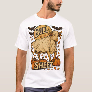 T-shirt Vache Taureau Feuille Halloween