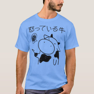 T-shirt Vache tenant couteau Japonais vache en colère Mang