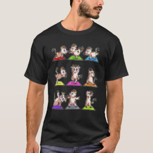 T-shirt Vache Veau Yoga Poses Sport Gymnastique Ohm Battem
