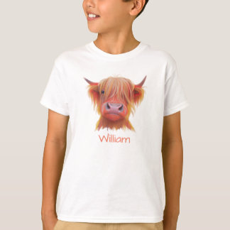 T-shirt vache velue écossaise personnalisée