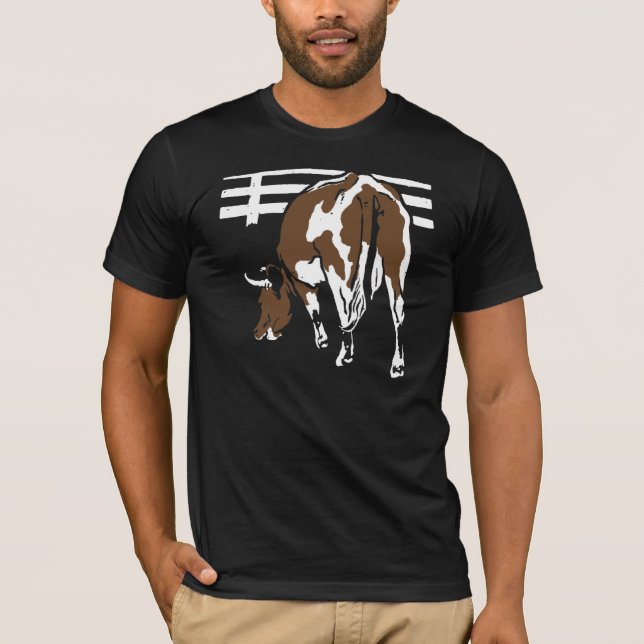 T-shirt Vache Victorienne De Bois Coupée Sur T Chemise (Devant)