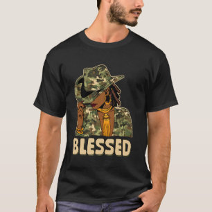 T-shirt Vachée Black Cowgirl Western Africa Camo Christi