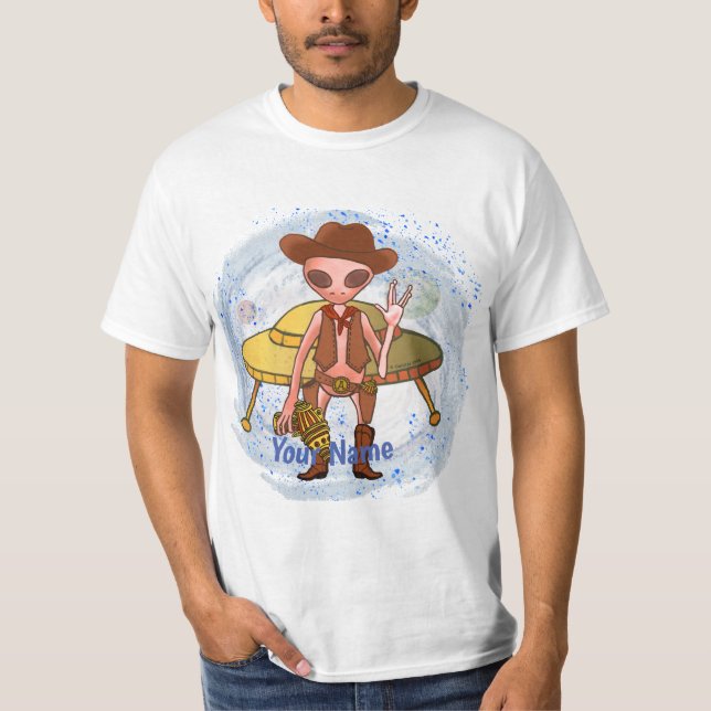 T-shirt Vacher de science-fiction extraterrestre  (Devant)