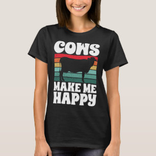 T-shirt Vaches Animaux De Ferme Les Vaches Me Rendent Heur