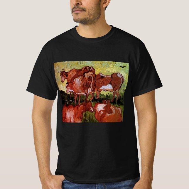 T-shirt Vaches (après Jordaens) par Vincent van Gogh (Devant)