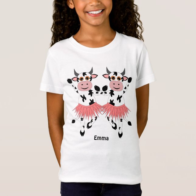 T-Shirt Vaches dansantes mignonnes et amusantes (Devant)