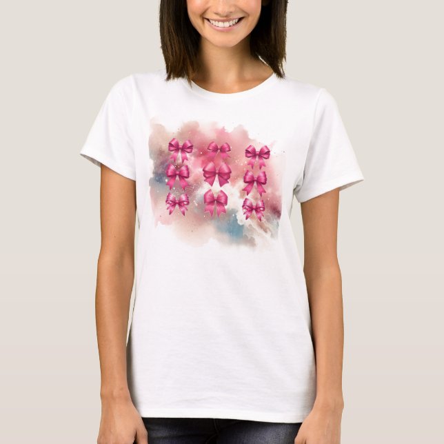 T-shirt Vaches de coquette rose chaud Abstraites (Devant)