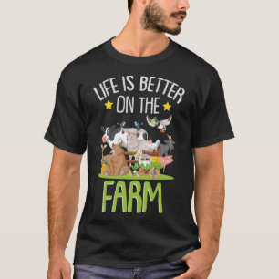 T-shirt Vaches d'élevage Poulet de porc Chèvre Ranch Farml