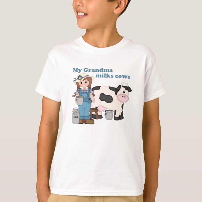 T-shirt Vaches grand-mère Lait (Devant)